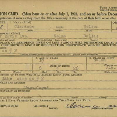 Clarance Nelson WWII Draft Card.jpg